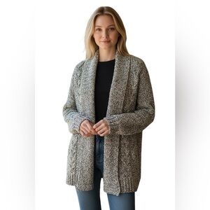 Liu Jo Chunky Knit Cardigan Wool Alpaca Blend Open Front Italy Size S